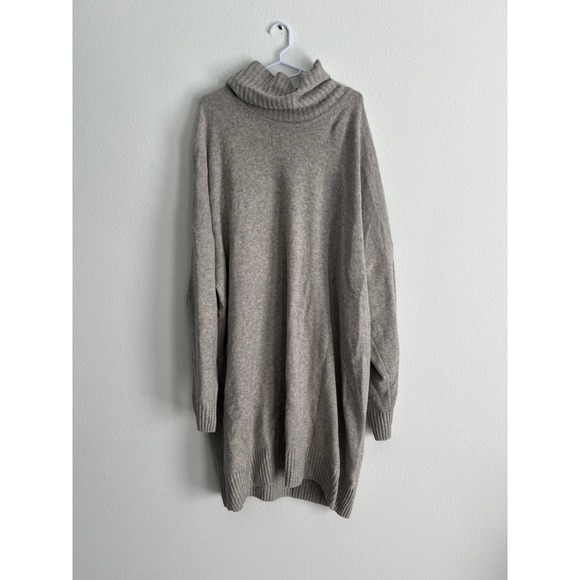 GAP Dresses & Skirts - Gap Womens XXL Tall Gray Turtleneck Oversized Sweater Dress Long Sleeve Knit